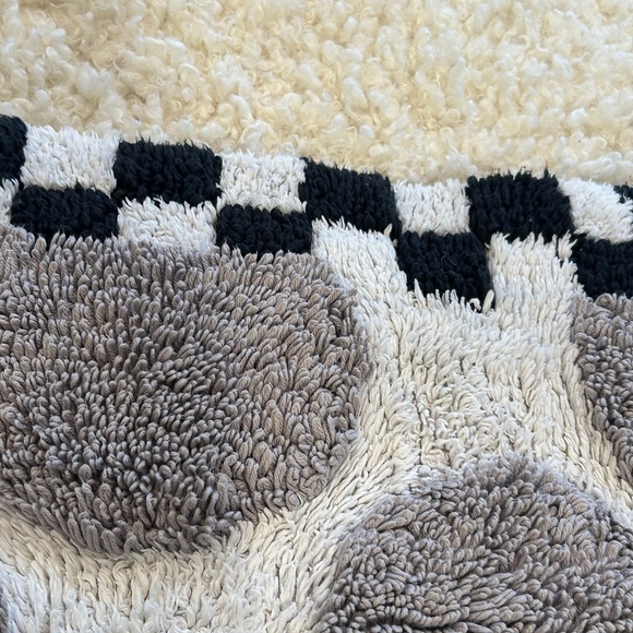 MacKenzie-Childs Checkered DOT Bath Black Gray Rug Mat 24 x 36 in - Picture 5 of 6